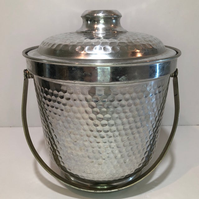 Vintage Italian Hammered Aluminum Ice Bucket Chairish