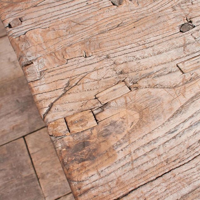 Antique Rustic Square Side Table For Sale - Image 9 of 12