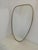 Silver Vintage Mirror with Brass Frame, Italy, 1960s For Sale - Image 8 of 8