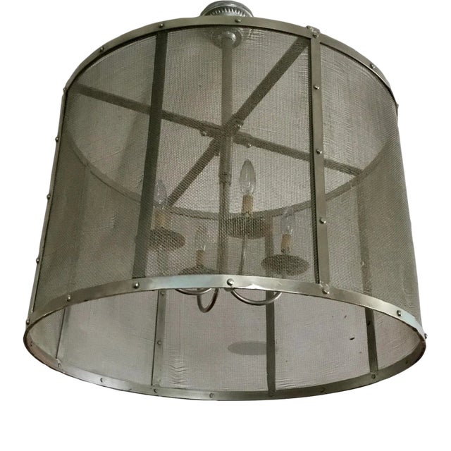 Metal Cage Chandelier For Sale