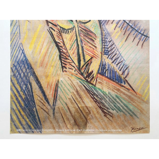 Pablo Picasso Pablo Picasso Vintage 1987 Modernist Lithograph Print Paris Museum Poster " Tete De Femme " 1907 For Sale - Image 4 of 12