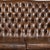 Mid 20th Century Vintage Brown Leather Chesterfield Wingback Loveseat and Club Chair For Sale - Image 5 of 13