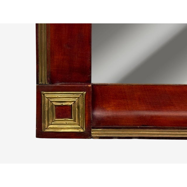 Russian Neoclassical, Wall Mirror, Mahogany, Bronze, Baltic States, 1860s For Sale - Image 9 of 13