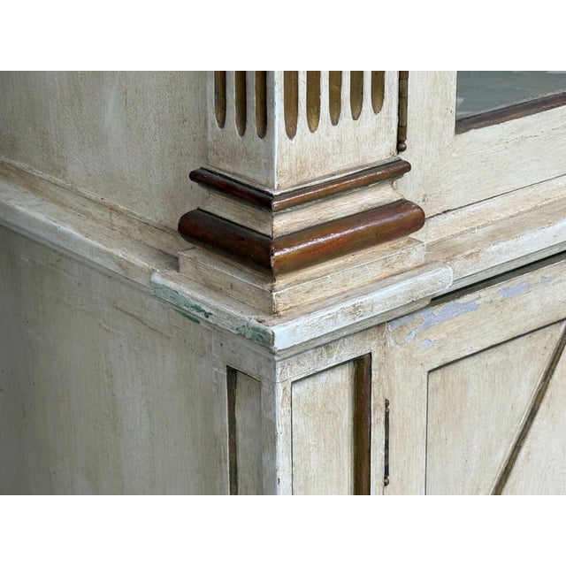French Regency, Monumental Bookcases, Cream Painted Wood, Gilt, France, 19th C. For Sale - Image 15 of 18