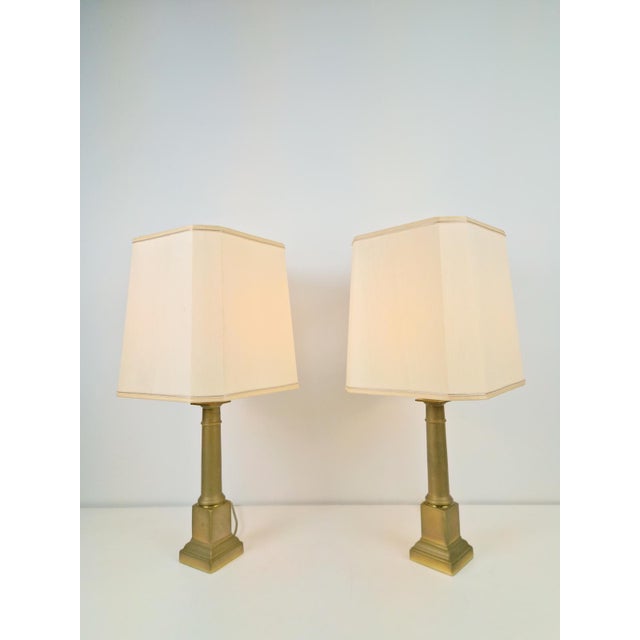 Neoclassical Empire Brass Table Lamp, France, 1960, Set of 2 For Sale - Image 13 of 17