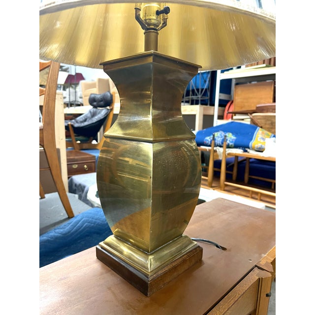 Mid 20th Century Brass Asian Lamps With Ro Sham Beaux Shades - a Pair For Sale - Image 9 of 12