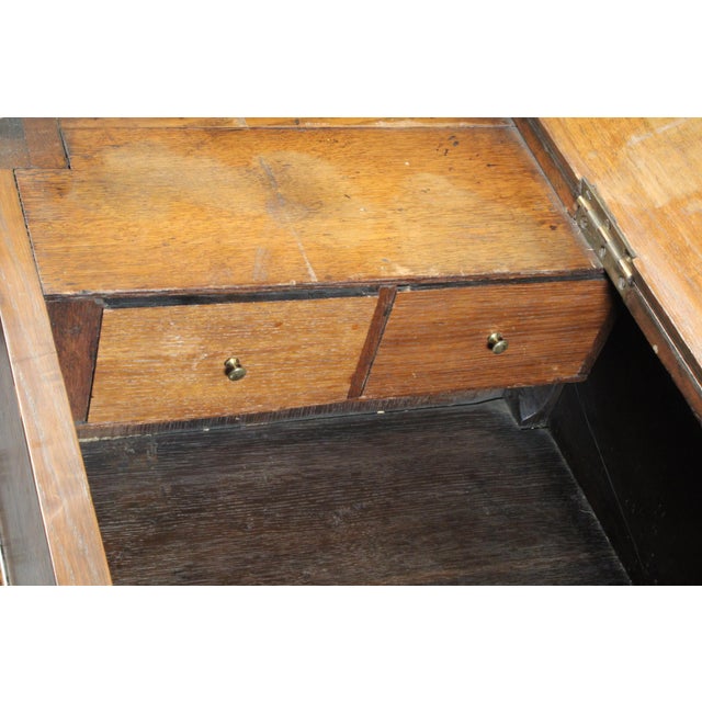 Antique George III Style Oak Mule Chest For Sale - Image 14 of 16