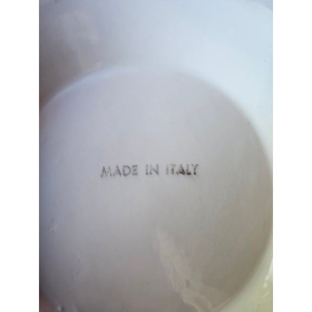 1980s Charming 80s Italian Ceramic Cache Pot With Pansy Handles and Decoration For Sale - Image 5 of 6