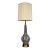 1960’s Mid-Century Modern Brutalist Ceramic & Brass Table Lamp For Sale