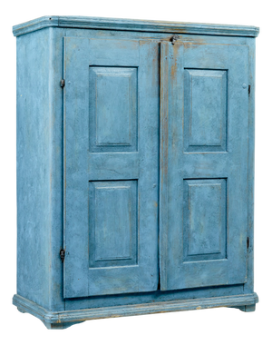 Swedish Painted Pine Cupboard, 1870s