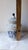 Asian- Chinoiserie Floral Body Paired With a Striped Pagoda Roof Lid Canister For Sale - Image 9 of 9