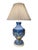Large Antique, Hand-Painted Ceramic Lamp For Sale - Image 4 of 12