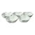 Set of 5 Michael Aram White Bowls With Embossed Leaf Design For Sale