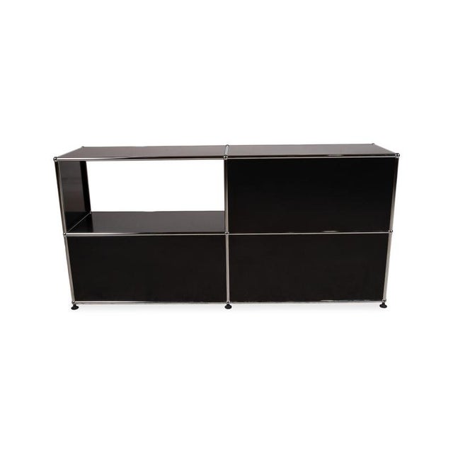 Metal and Black Chrome Sideboard with Hinged Door from USM Haller For Sale - Image 10 of 12