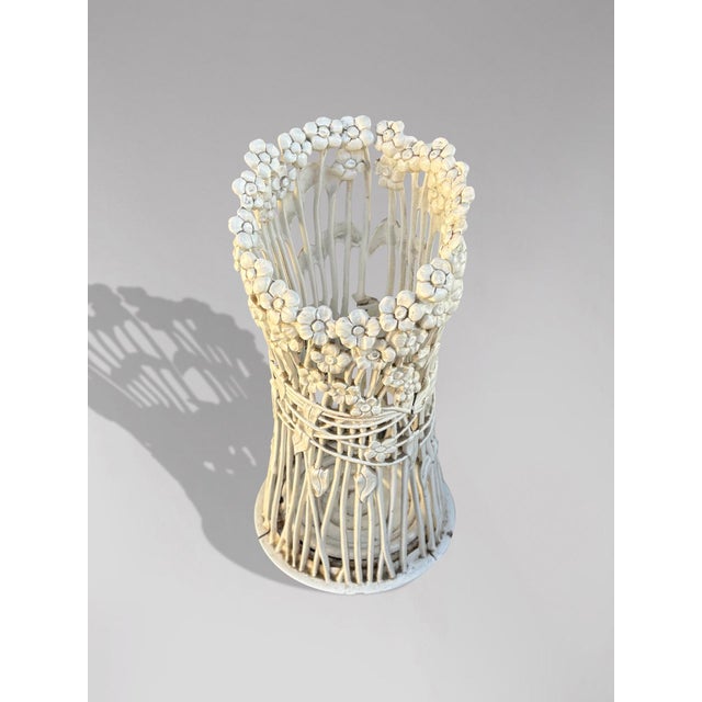 This late nineteenth-century Art Nouveau period cast iron umbrella stand or stick stand, dating to around 1890, features...