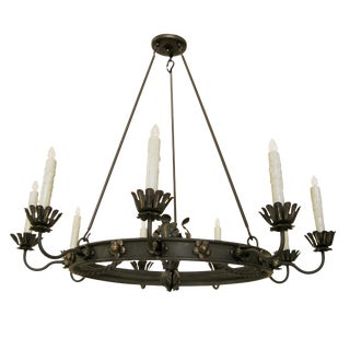 Randy Esada Designs Casablanca Moroccan Wrought Iron Chandelier For Sale