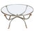 French Mid-Century Round Coffee or Low Table With Steel Base and Glass Top For Sale In Austin - Image 6 of 14