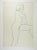Pen and ink drawing on paper of female nude study by Marilyn Lanfear (1930-2020) Texas. Unsigned. Unframed, directly from...