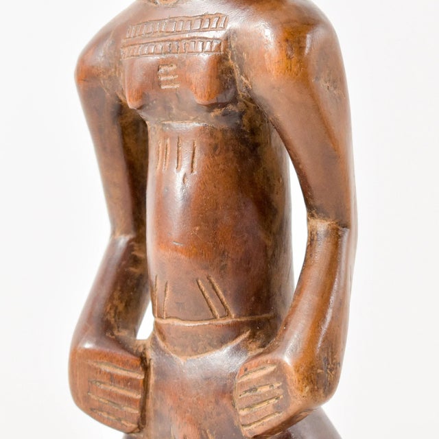 African Early 20th Century Tabwa Female Figure Miniature 11 Inch For Sale - Image 3 of 10