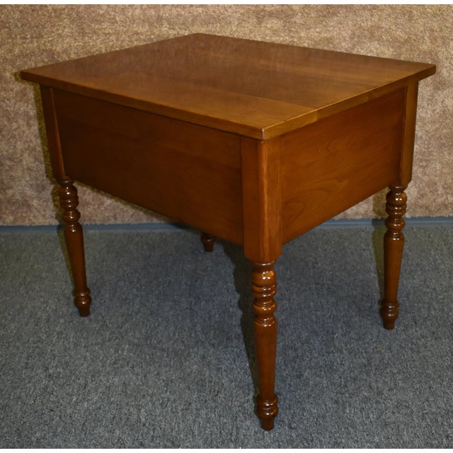 Vintage Stickley Two Drawer Solid Cherry Americana Style Side Table