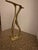 Unaltered vintage condition. This solid brass piece features a gorgeous, authentic aged patina with minor surface wear,...