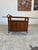 Mid Century Sculpted Rosewood Rolling Bar Cart For Sale - Image 4 of 5