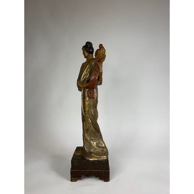 Vintage Kupun Sculpture of Asian Woman For Sale - Image 4 of 9