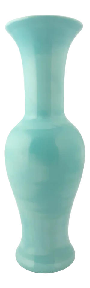 Early 20th Century Peking Glass Turquoise Liuyeping Vase