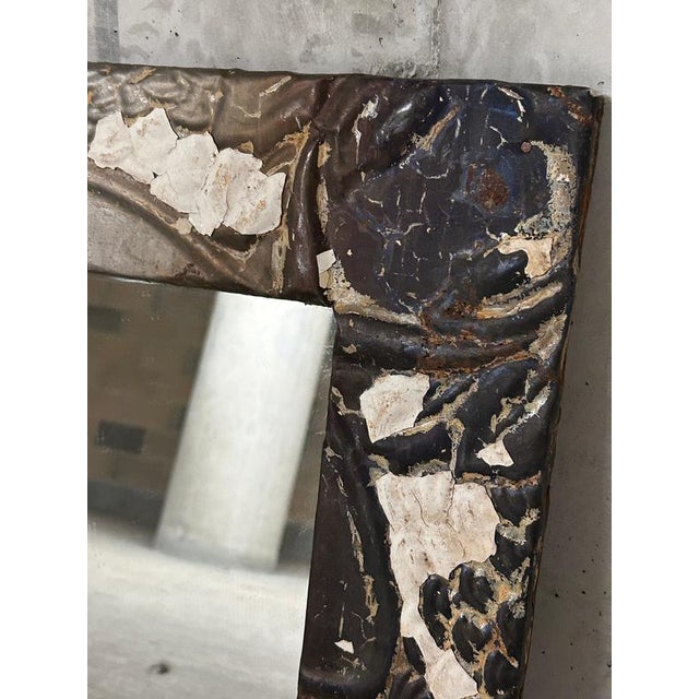 Pressed Tin Ceiling Tile Mirror For Sale - Image 3 of 4
