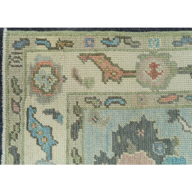 Turkish Oushak Rug 2'7" x 6'2" #19220 For Sale - Image 4 of 8