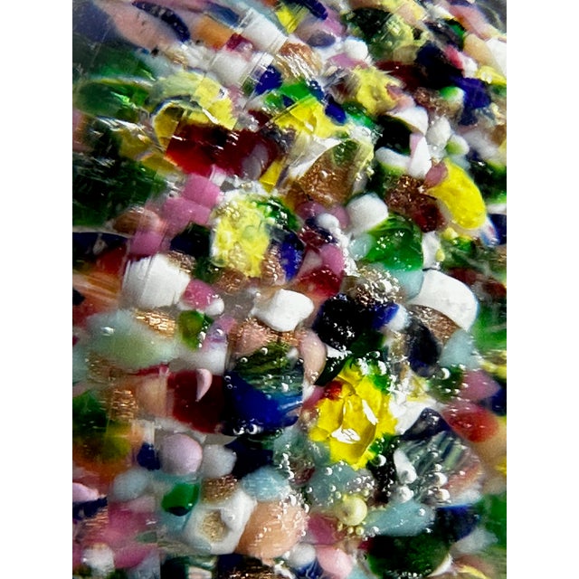 Glass Antique 1850 Traditional Small French Glass Pebble Inclusions Paperweight For Sale - Image 7 of 12