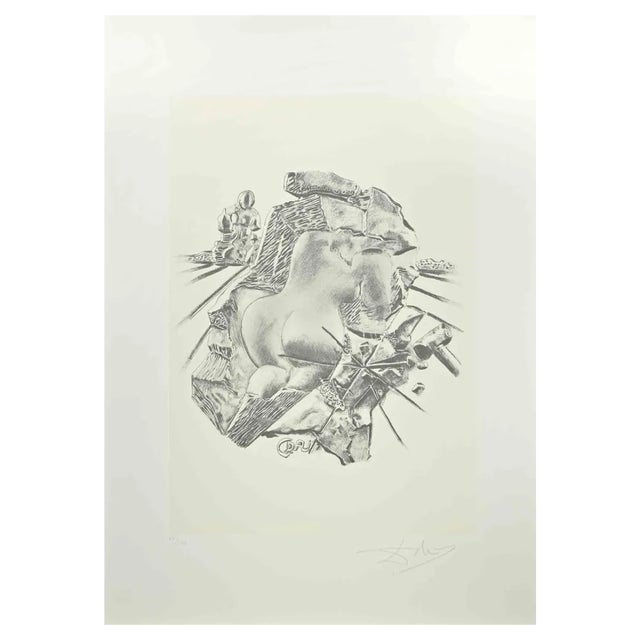 Salvador Dalì, The Sculpture, Lithograph, 1980 For Sale