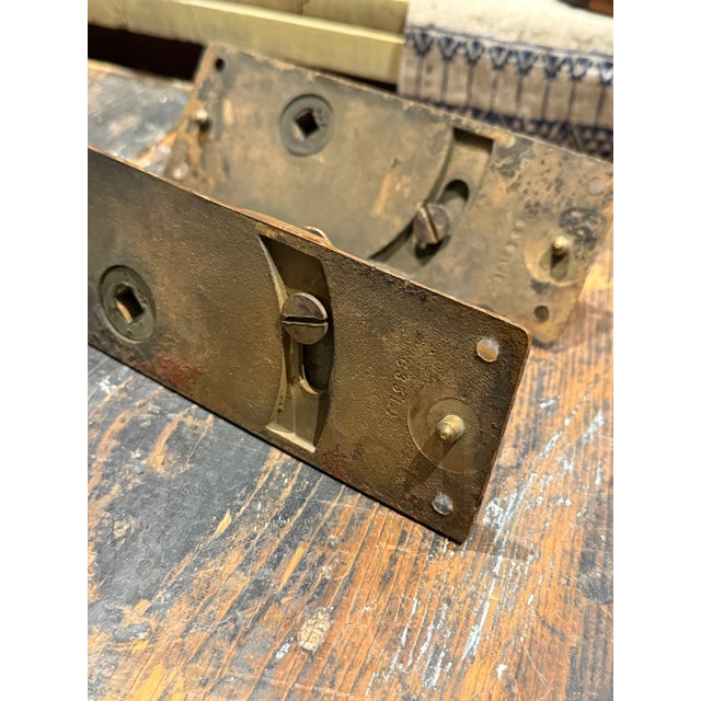 1900 - 1909 Antique Bronze Steam Train Car Pull Handle For Sale - Image 5 of 11