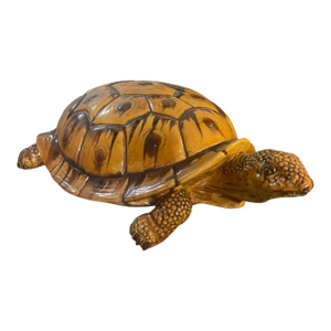 Monumental 4-Foot Italian Style Glazed Ceramic Tortoise Sculpture