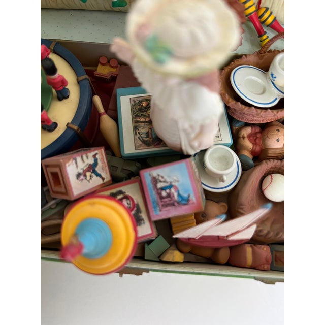 Vintage 1986 Enesco Music Box "Toy Symphony" Treasure Chest of Toys. Original Condition For Sale - Image 16 of 16