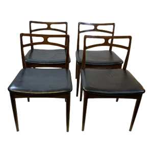 1960s Johannes Andersen Model # 94 Rosewood Dining Chairs - Set of 4