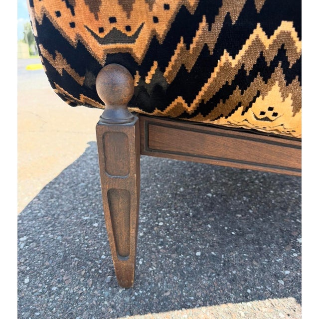 Tan Mid Century Castro Convertible Tufted Lounge Chair & Otto For Sale - Image 8 of 11