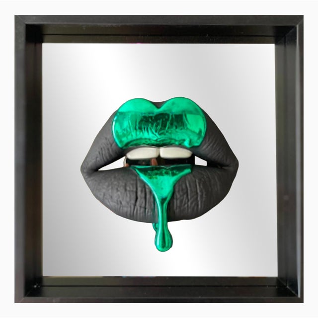 Sagrasse, I Want to Break Free, Green Heart, 2025, Resin and Marble powder For Sale