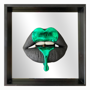 Sagrasse, I Want to Break Free, Green Heart, 2025, Resin and Marble powder