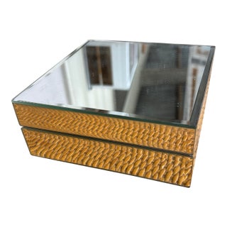 Vintage Mirrored Box Jewelry Box For Sale