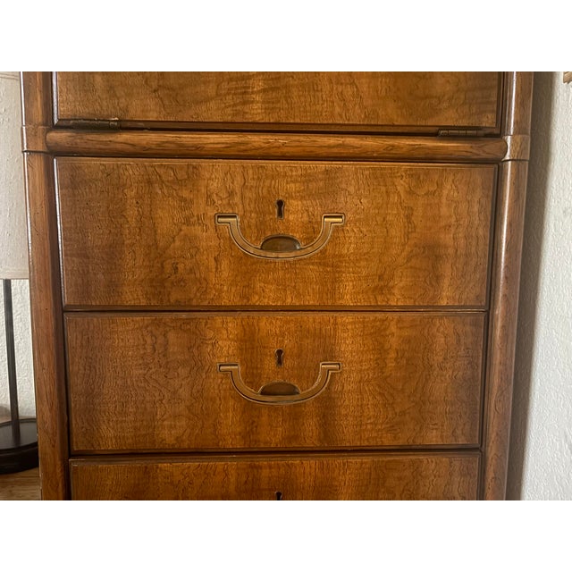 1970s Drexel Accolade Campaign Lingerie Vanity Jewelry Chest For Sale - Image 9 of 12