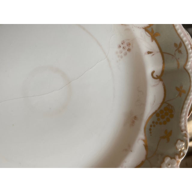 19th Century Antique Regency English Porcelain Gray Plates - Set of 5 For Sale - Image 5 of 12