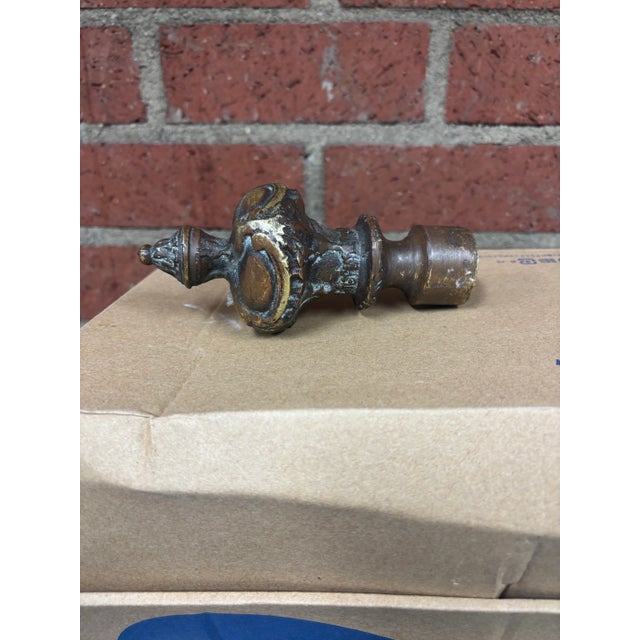 Vintage Solid Brass Finial For Sale In Los Angeles - Image 6 of 11