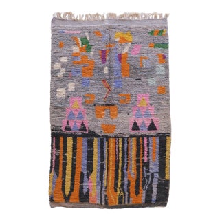 Moroccan Berber Rug in Grey - 9 X 5.6 Ft For Sale