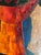 Persimmon Tony Agostini Modernist Still Life With Pitcher, Vase and Fruit Painting For Sale - Image 8 of 12