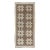 Tribal Turkish Hand Knotted Oushak Carpet With Floral Medallions in Taupe, Ivory and Blue For Sale