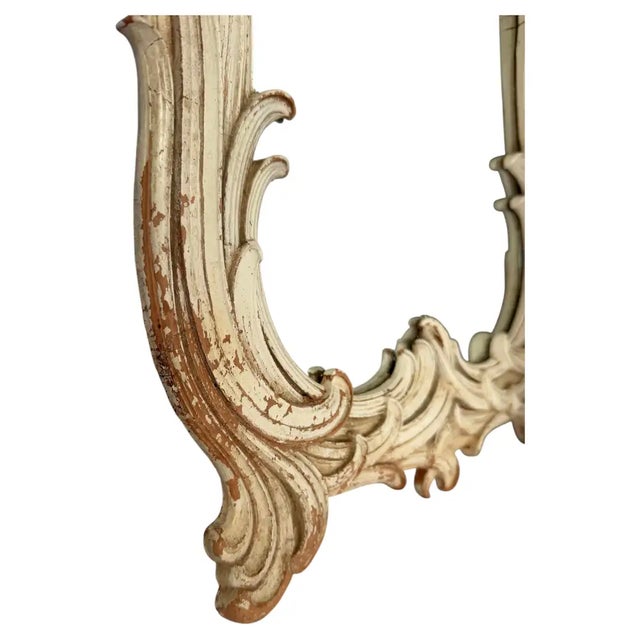 Hollywood Regency Serge Roche Style Palm Leaf Wall Mirror, Sculptural Foliate For Sale - Image 9 of 11