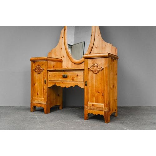 Art Nouveau Dressing Table with Mirror For Sale - Image 13 of 18