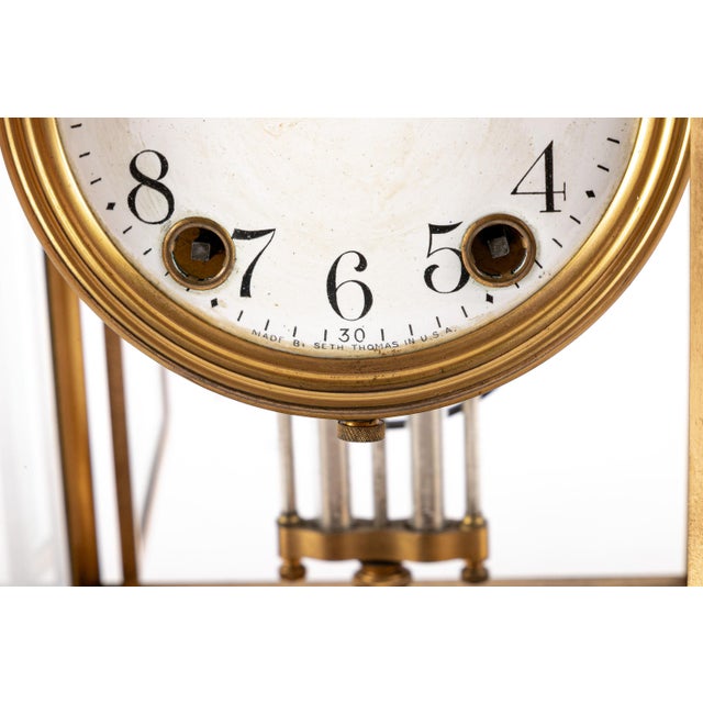 Seth Thomas Clock Company Early 20th Century Seth Thomas Mantel Carriage Clock For Sale - Image 4 of 11