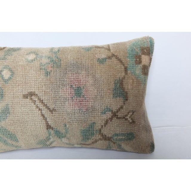 Textile Handmade Turkish Lumbar Rug Pillow Cushion -12'' X 20'' For Sale - Image 7 of 11